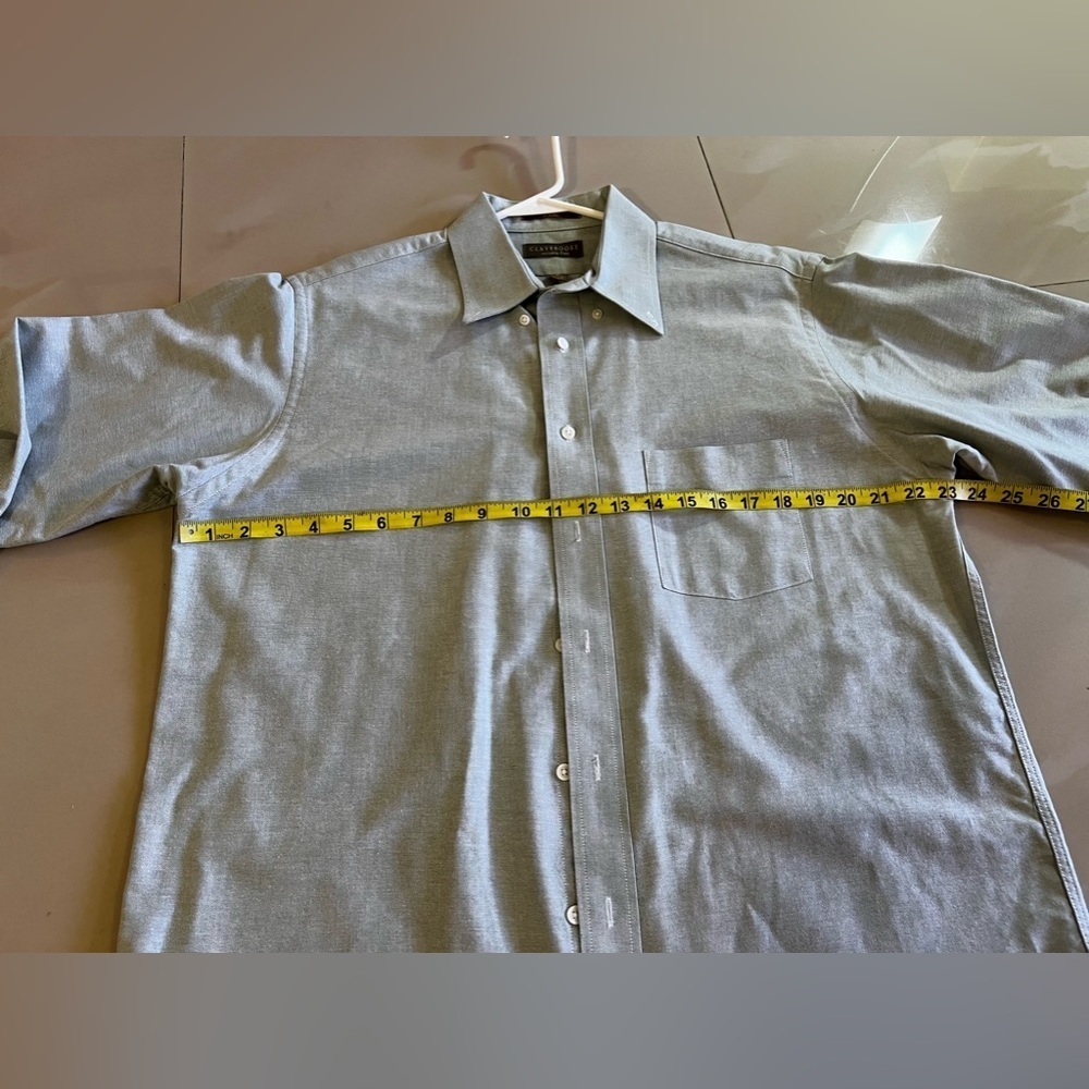 Claybrooke Wrinkle Free Dress Shirt Clay Brooke shirt long sleeve size 16 34/35 - Picture 10 of 14